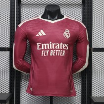 Mens Real Madrid 2026/27 Third Away Long Sleeve Player Version Jersey S-3XL