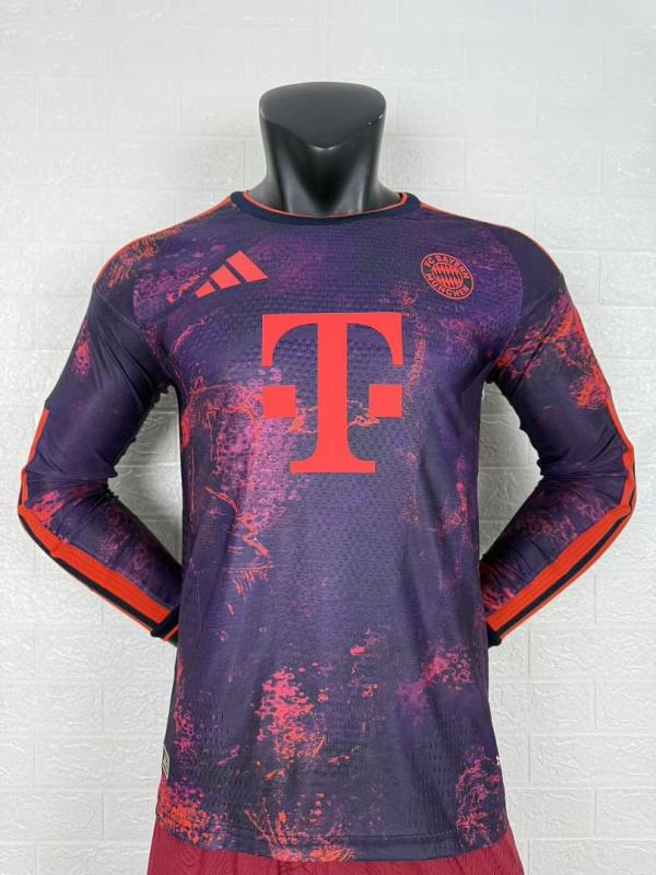 Bayern Munich 2026/27 Third Away Player Version Long Sleeve  Soccer Jersey size S-2XL