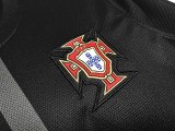 Retro  Portugal 2012 Away Black Long sleeve soccer jerseys Size S-2XL