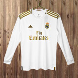 Retro Real Madrid 2019/20 home  Long sleeves Retro soccer jerseys Size S-2XL