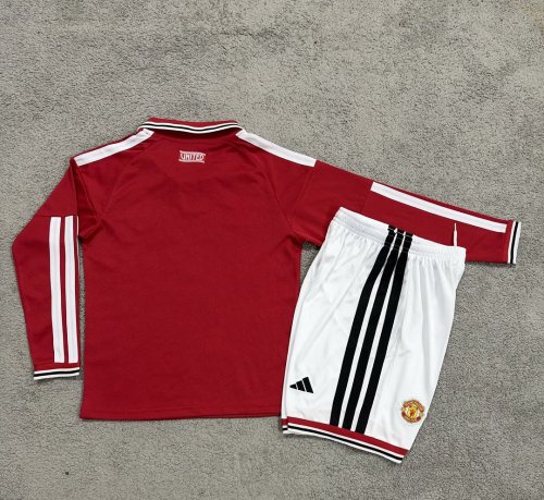 Manchester United  2026/27  Home Long Sleeve Kid Kits 16-28