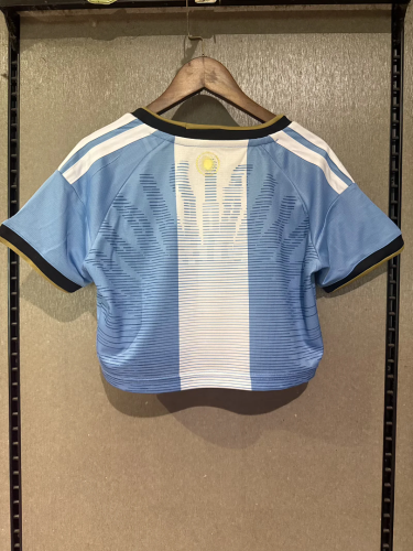 Argentina 2026 Messi Farewell version Cropped jersey size S-2XL