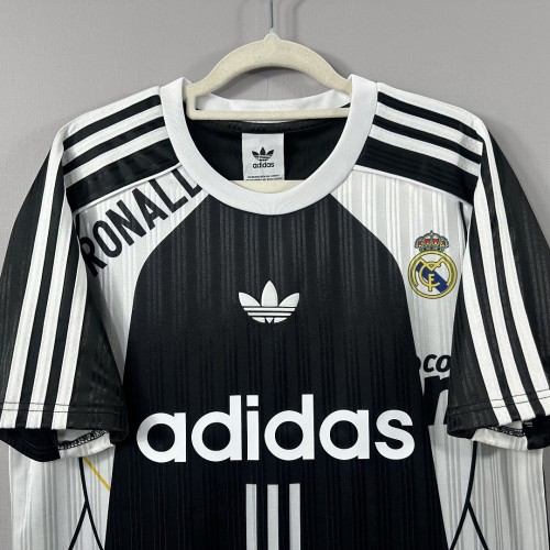 Mens Real Madrid 2026/27 Black And White Training Shirt size S-2XL