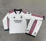 Real Madrid 2026/27 Home Long Sleeve  Kids kit Jerseys SIZE 16-28