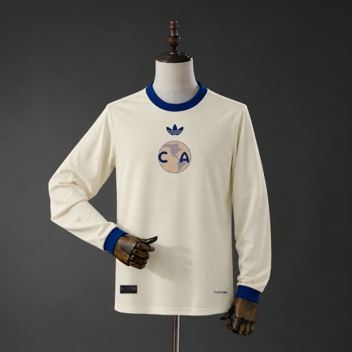 Club America 2026/27 110th Anniversary Cream Long-Sleeve Jersey S-4XL