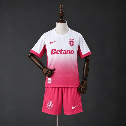 Sporting CP 2026/27 October Pink Kids Kit Jersey Size 16-28