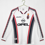 Retro AC milan 1997/98 away long sleeve soccer jerseys S-XXL