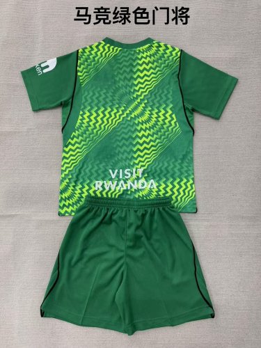 Kids kit Atletico Madrid 2026/27 Green Goalkeeper Soccer Jersey Size 16-28