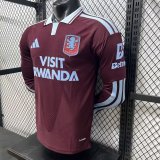 Aston Villa 2026/27 Home  Player version Long Sleeve Soccer jersey S-2XL