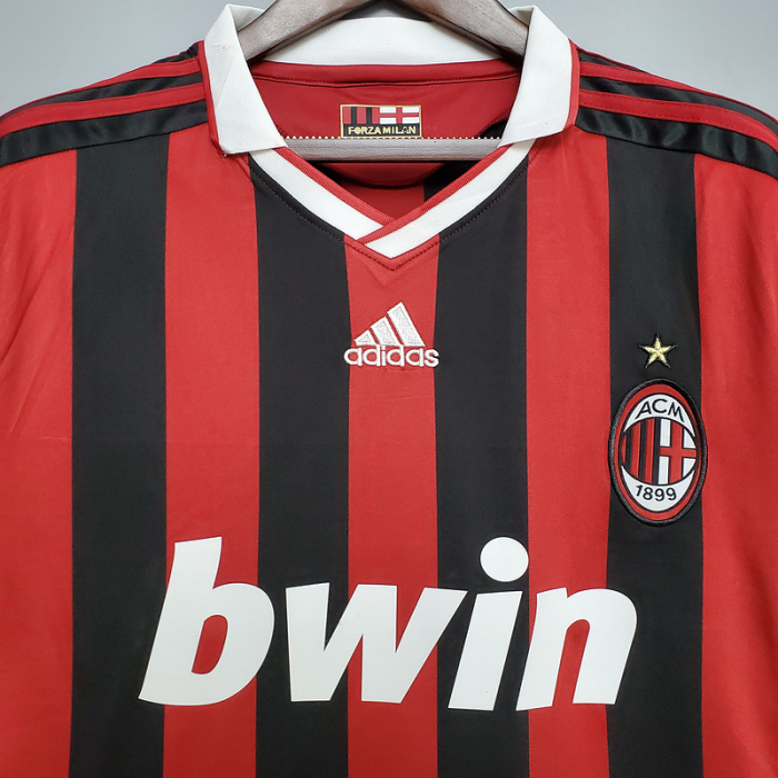 AC Milan Retro Jersey 2009/10 Home Football Jersey Soccer Shirt