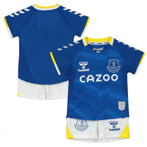 Everton Youth Kit 21/22 Home Football Jersey Kit Soccer Boys Training Shirt  Pants For Kids