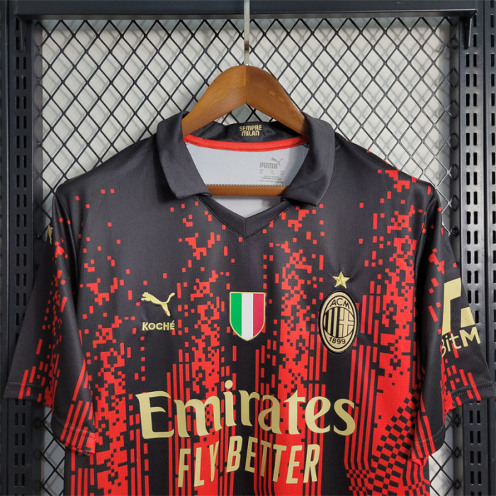 Player Version 23/24 AC Milan Jersey Football Jersey Custom Name 2023 2024  Soccer shirt