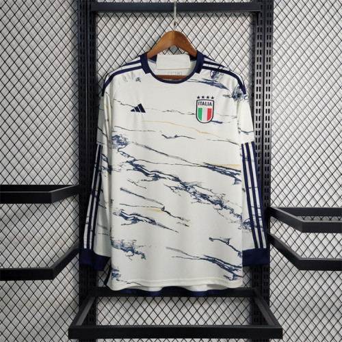 Fans Version 23/24 Italy Away Jersey Long Sleeves Football Jersey Custom Name 2023 2024 Soccer shirt