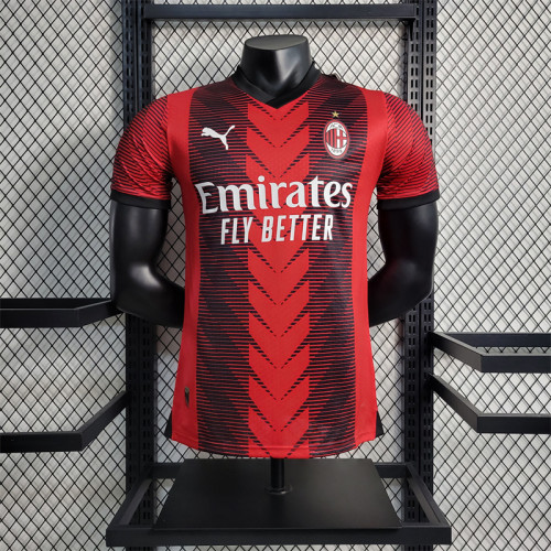 Player Version AC Milan Jersey 23/24 Home Football Kit 2023 2024 Soccer Team Shirt