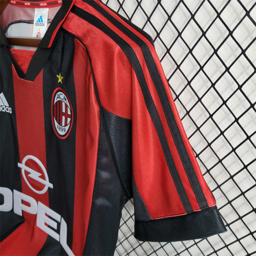 AC Milan Jersey 98/99 history retro Football kit Custom Name 1998 1999 Soccer Sport Shirt