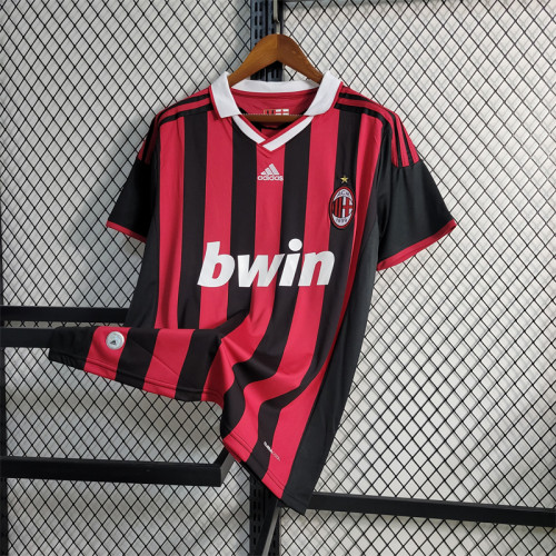 AC Milan Jersey 09/10 history retro Football kit Custom Name 2009 2010 Soccer Sport Shirt