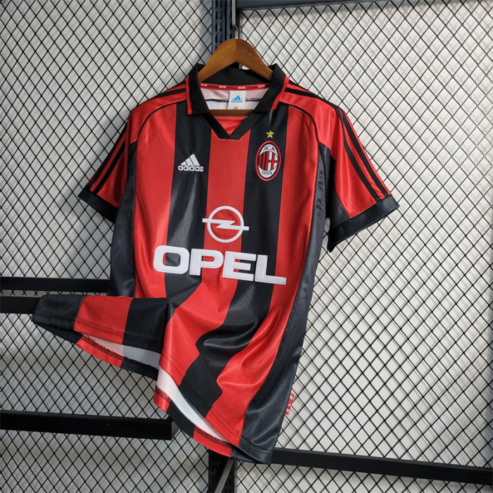 22.00 - AC Milan Jersey 98/99 history retro Football kit Custom Name 1998  1999 Soccer Sport Shirt - www.vicksports.com