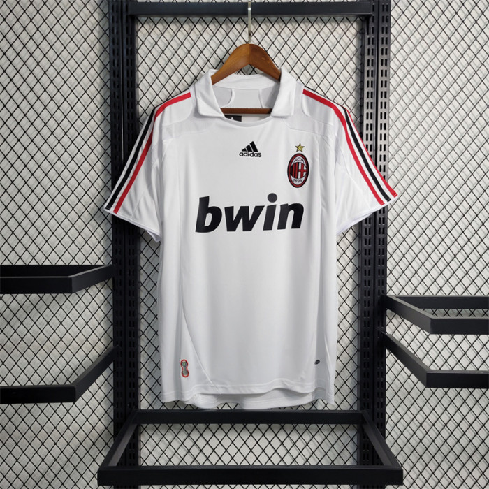 AC Milan Jersey 07/08 history retro Football kit Custom Name 2007 2008  Soccer Sport Shirt