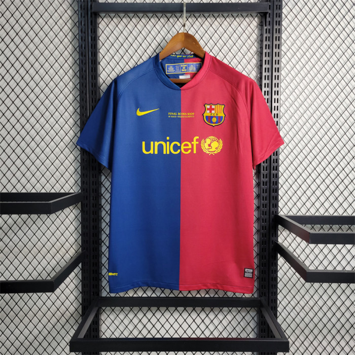 Messi Barcelona Jersey 08/09 history retro Football kits 2008 2009 Custom  Name Soccer sport shirt