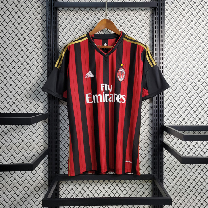 AC Milan Jersey 13/14 history retro Football kit Custom Name 2013 22014  Soccer Sport Shirt