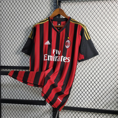AC Milan Jersey 13/14 history retro Football kit Custom Name 2013 22014 Soccer Sport Shirt
