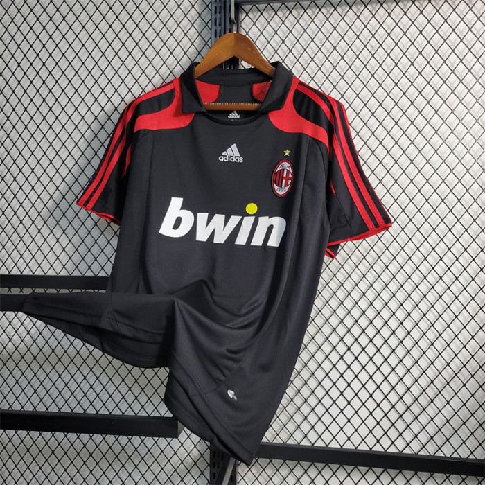 AC Milan Jersey 07/08 history retro Football kit Custom Name 2007 2008  Soccer Sport Shirt