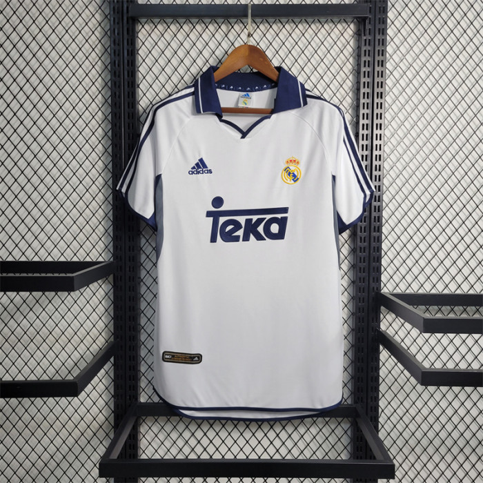 Real Madrid Jersey 00/01 history retro Football Kits Custom Name 2000 2001  Soccer Sport Shirt