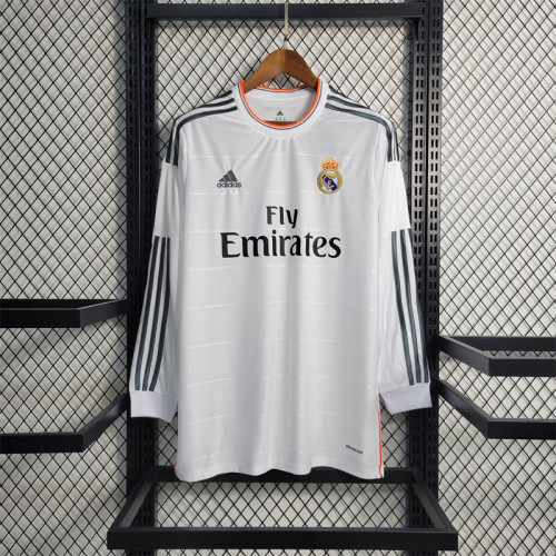 Real Madrid Jersey 13/14 Long Sleeve history retro Football Kits Custom Name 2013 2014 Soccer Sport Shirt