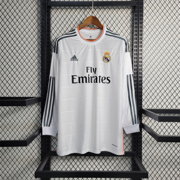 Real Madrid Jersey 13/14 Long Sleeve history retro Football Kits Custom Name  2013 2014 Soccer