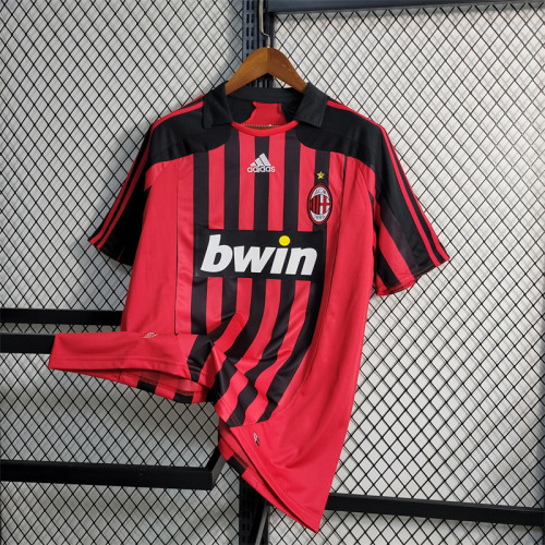 AC Milan Jersey Home kit 07/08 history retro Football kit Custom Name 2007 2008 Soccer Sport Shirt