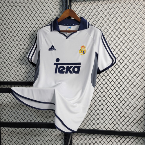 Real Madrid Jersey 00/01 history retro Football Kits Custom Name 2000 2001 Soccer Sport Shirt