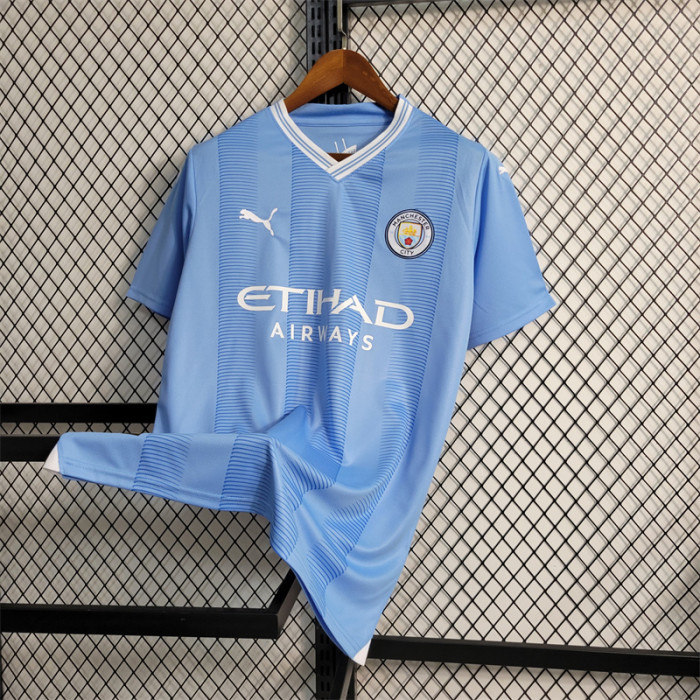 Manchester City Jersey 23/24 Home Football Kit 2023 2024 Soccer Shirt  Haaland