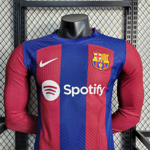 Player Version Barcelona Jersey 23/24 Long sleeves Football kits 2023 2024 Soccer Team Shirt