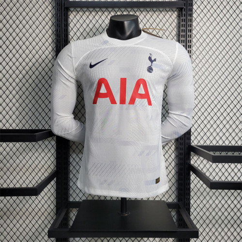 Long sleeves Player Version Tottenham Hotspur Jersey 23/24 Home Football Kit 2023 2024 Soccer Team Shirt