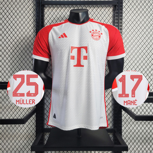 Player Version Bayern Munich Home Jersey 23/24 Harry Kane Football Kit 2023 2024 Soccer Team Shirt