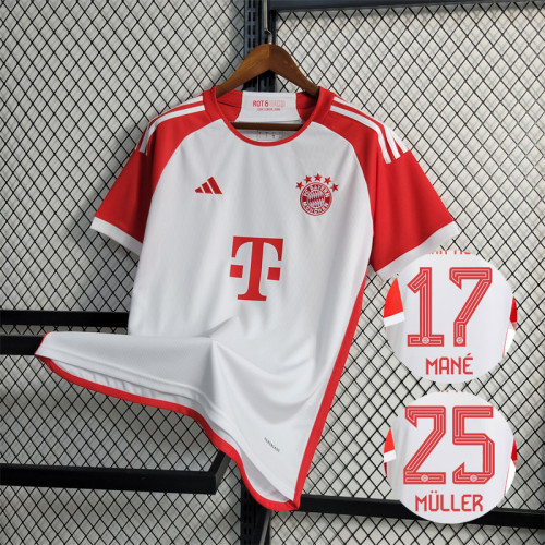 Bayern Munich Home Jersey 23/24 Harry Kane Football Kit 2023 2024 Soccer Team Shirt