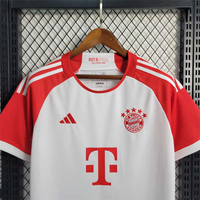 Men's Adidas Harry Kane White Bayern Munich 2023/24 Home Long Sleeve Replica Player Jersey Size: Extra Large