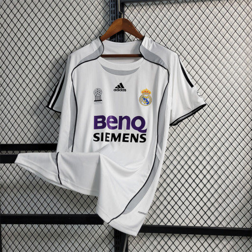 Real Madrid Jersey 06/07 History Retro Football Kits Custom Name 2006 2007 Soccer Team Shirt