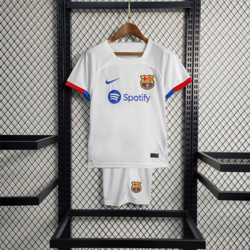 Kids kit Barcelona Away Jersey 23/24 Football Kit 2023 2024 Soccer Team Shirt
