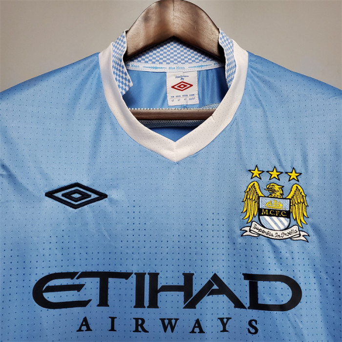 22.00 Manchester City 11/12 History Retro Football Kits 2011 2012 Soccer Team Shirt -