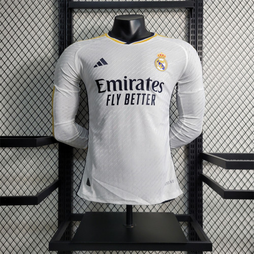 Real Madrid Jersey 23/24 Home Football Kit 2023 2024 Soccer Shirt Player Version long Sleeves