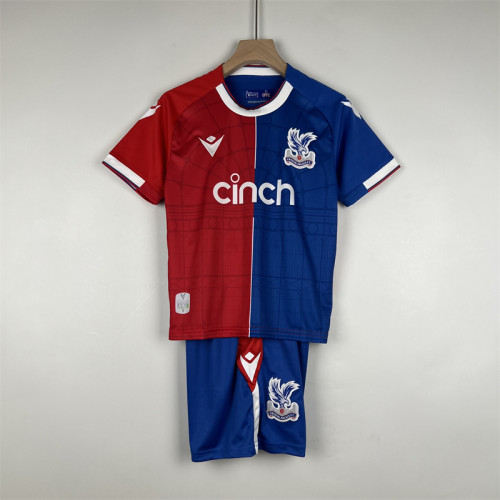 Crystal Palace Jersey Home Kit 23/24 Kids Football Team Soccer Shirt
