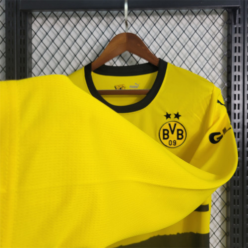 Dortmund Home Jersey 23/24 Long Sleeves Football kit 2023 2024 Soccer Team Shirt