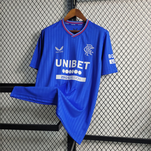 Rangers Home Jersey 23/24 Football Kit 2023 2024 Soccer Team Shirt
