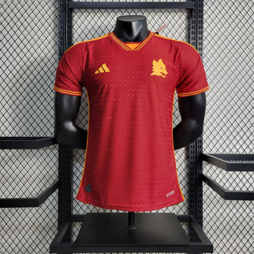 AS Roma Home Jersey 23/24 Player Version Football Kit 2023 2024 Soccer Team Shirt