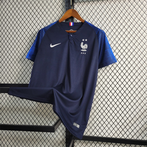 France Home Retro Jersey 2018 World Cup