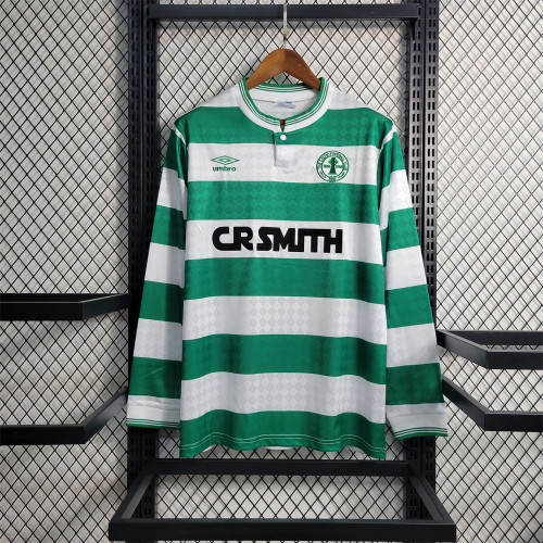 Retro Version 1987 88 Celtic Home Jersey Long Sleeve