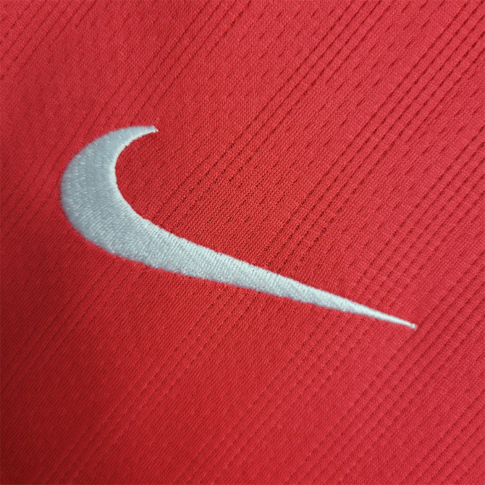 Man United Jersey Home Kit 2007/08 Retro Long Sleeve Football Team Soccer Shirt