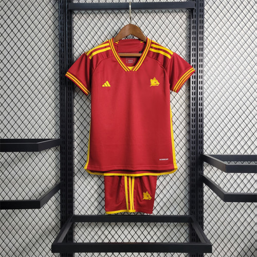 AS Roma Home Jersey 23/24 kids Football kit 2023 2024 Soccer Team Shirt