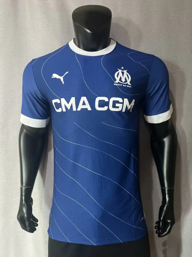 Marseille Away Jersey 23/24 Player Version Football Kit 2023 2024 Soccer Team Shirt